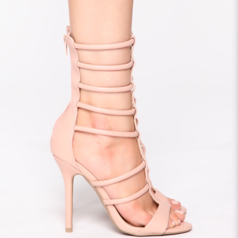 Host Pick!!! Nude Caged Heels